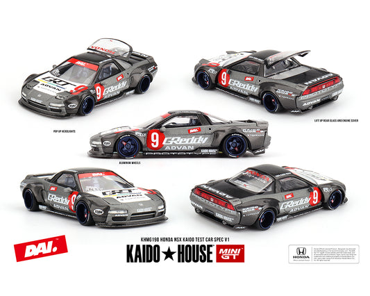 [Pre-Order] Kaido House x Mini GT 1:64 Honda NSX Kaido Test Car Spec V1 in Grey
