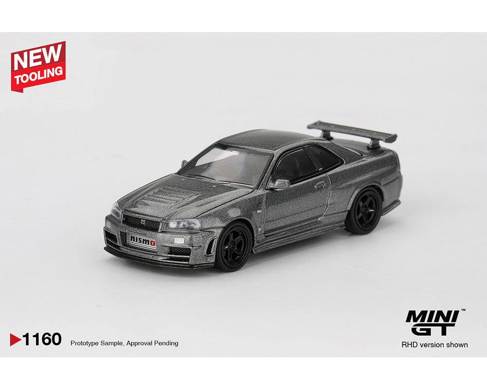 [Pre-Order] Mini GT 1:64 Nissan Skyline GT-R Dark Metal Gray (NISMO BNR34 CRS Version)