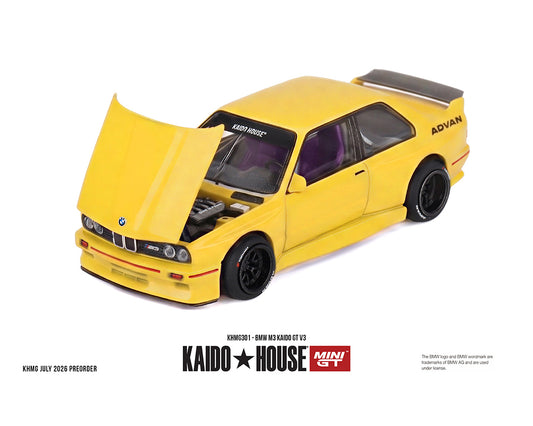 [Pre-Order] Kaido House x Mini GT 1:64 BMW M3 Kaido GT V3 ADVAN – Yellow