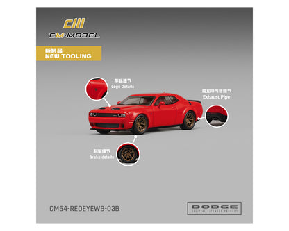 [Pre-Order] CM Model 1:64 Dodge Challenger SRT Hellcat Redeye Widebody – Torred Clearcoat