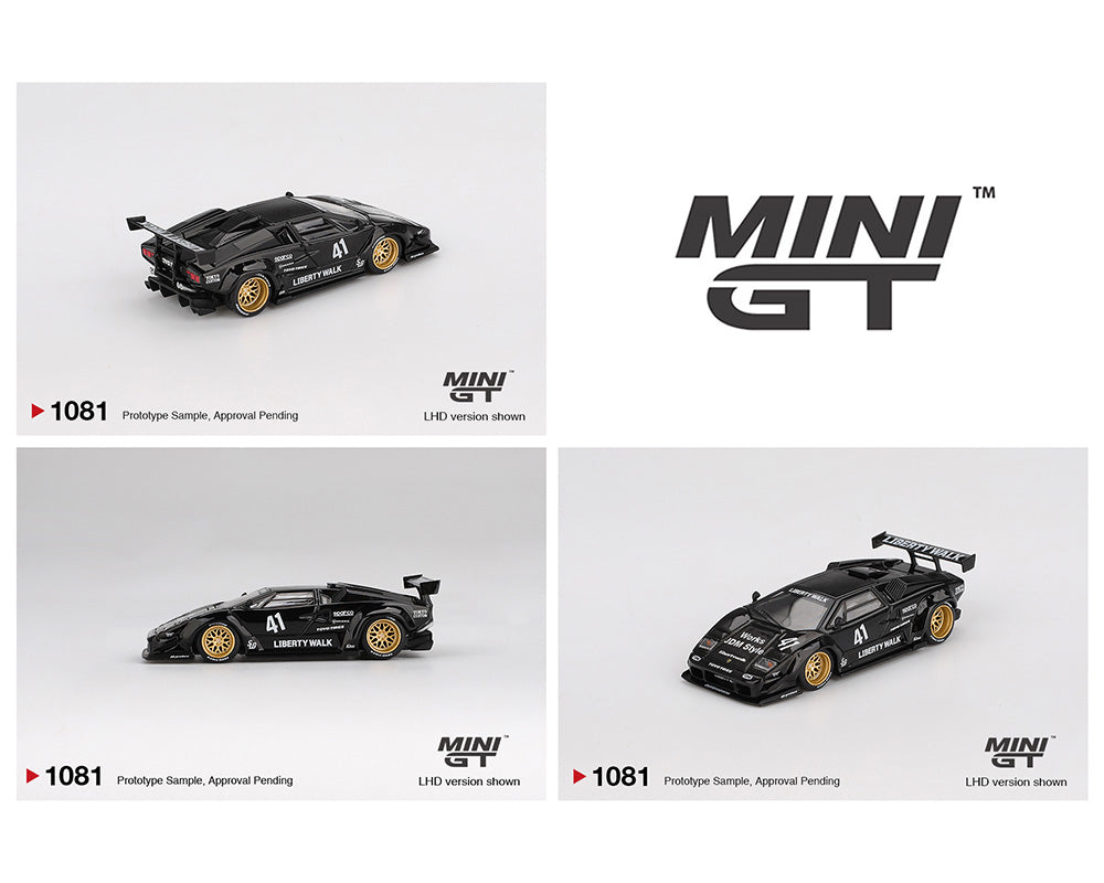 Mini GT 1:64 Lamborghini Countach LB-WORKS – Black