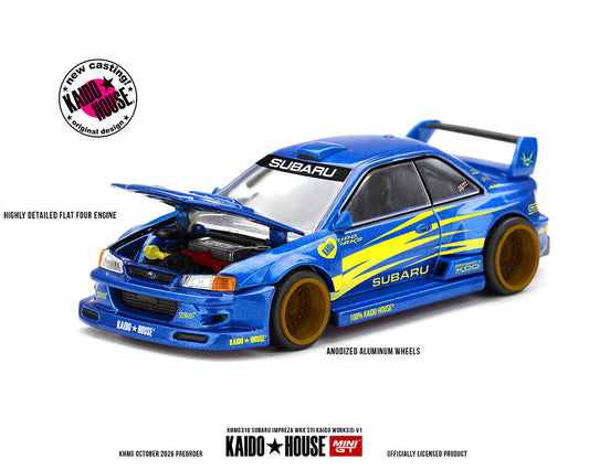 [Pre-Order] Kaido House x Mini GT Subaru Impreza WRX STI KAIDO WORKS V1 – Blue