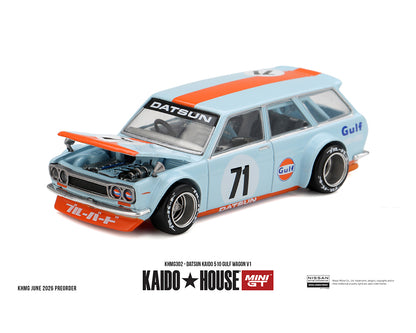 [Pre-Order] Kaido House x Mini GT 1:64 Datsun KAIDO 510 GULF Wagon V1