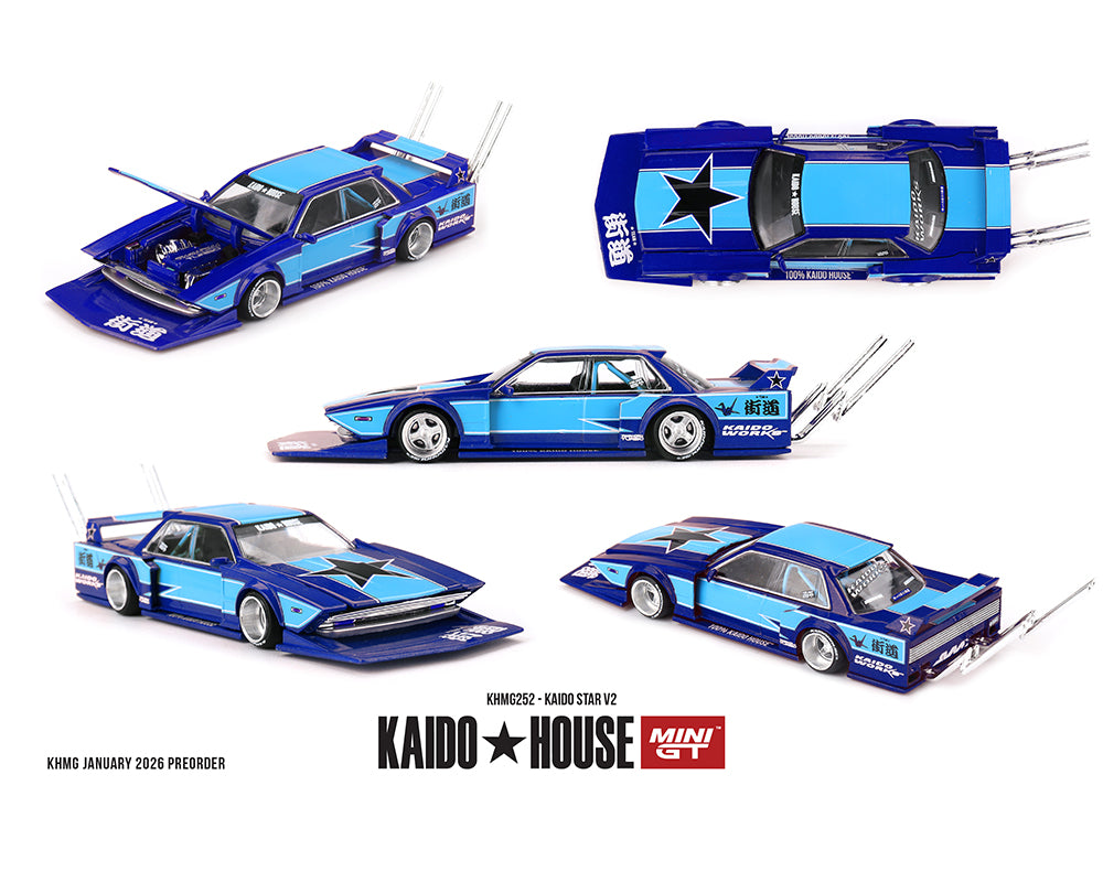 [Pre-Order] Kaido House x Mini GT 1:64 KAIDO STAR V2 - Blue