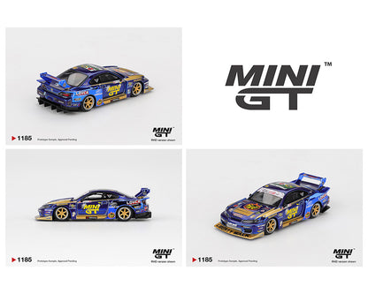 [Pre-Order] Mini GT 1:64 Nissan LB-Super Silhouette S15 SILVIA #555 Team MINI GT Liberty Walk 2025 Formula Drift Halloween Special – Chrome Blue