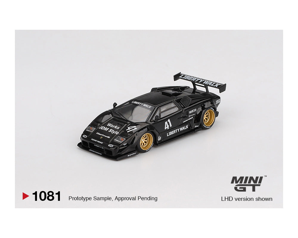 Mini GT 1:64 Lamborghini Countach LB-WORKS – Black