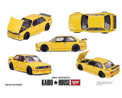 [Pre-Order] Kaido House x Mini GT 1:64 BMW M3 Kaido GT V3 ADVAN – Yellow