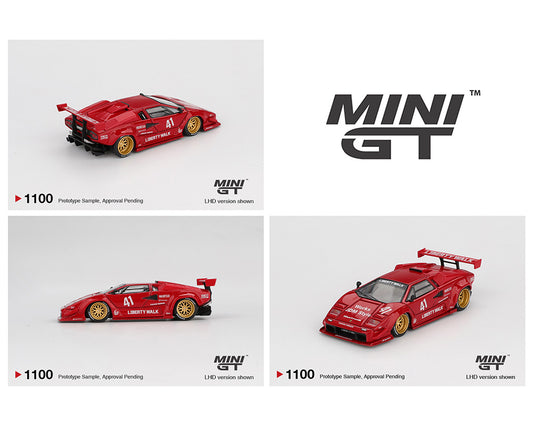 [Pre-Order] Mini GT 1:64 Lamborghini Countach LB-WORKS – Red