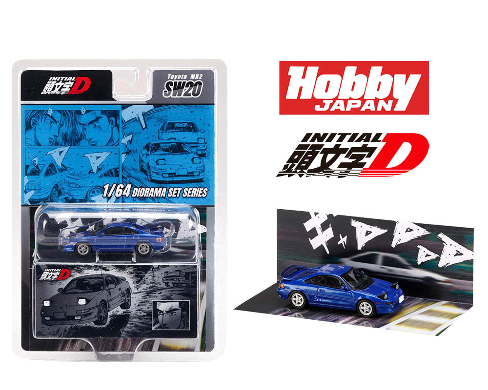 [Pre-Order] Hobby Japan 1:64 Initial D Diorama Set Series Toyota MR2 (SW20)/Initial D Kai Kogashiwa VS Takumi Fujiwara