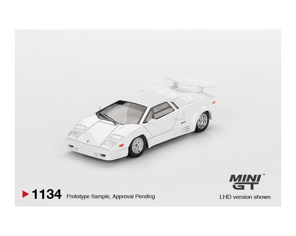 [Pre-Order] Mini GT 1:64 Lamborghini Countach 25th Anniversary – White – Limited Edition