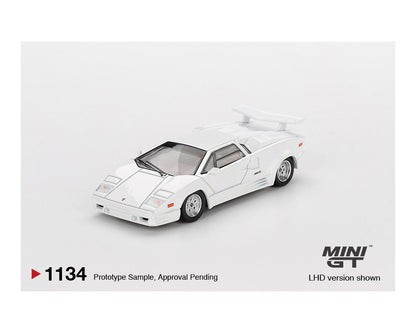 [Pre-Order] Mini GT 1:64 Lamborghini Countach 25th Anniversary – White – Limited Edition