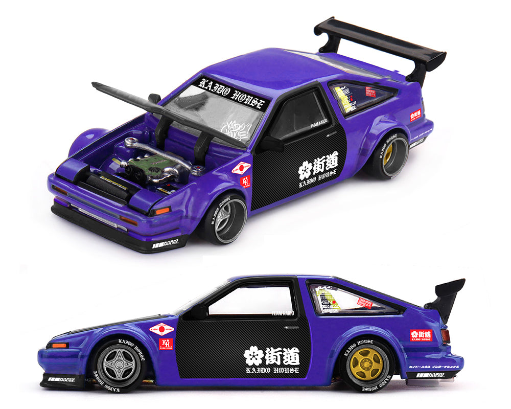 [Pre-Order] Kaido House x Mini GT Toyota AE86 Sprinter Trueno TOUGE V1- Blue