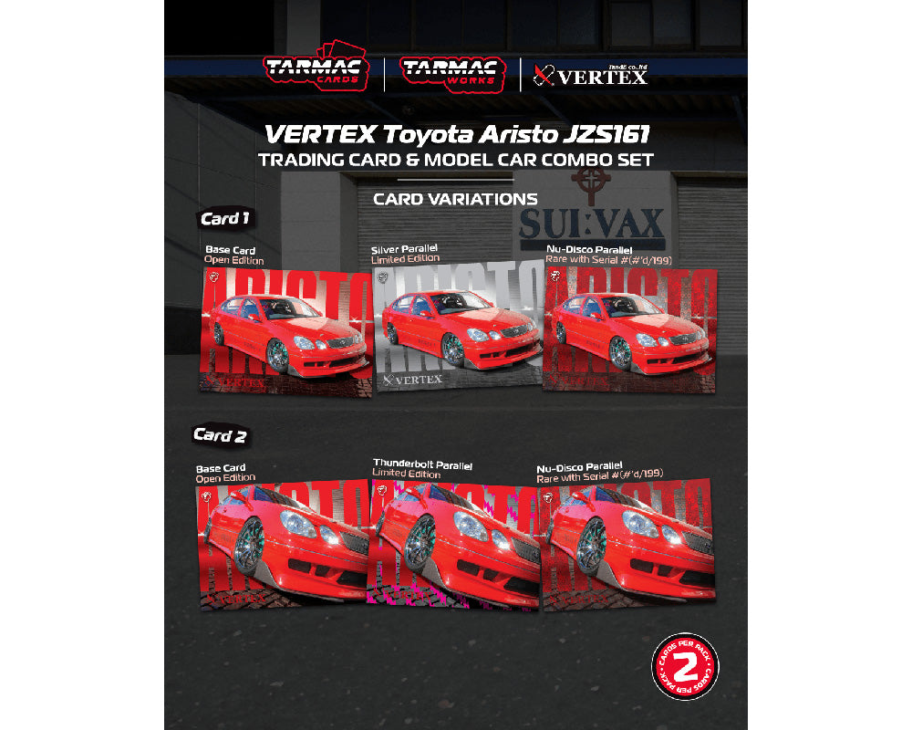 [Pre-Order] Tarmac Works 1:64 VERTEX Toyota Aristo JZS161 – Red- Mijo Exclusives – Global64