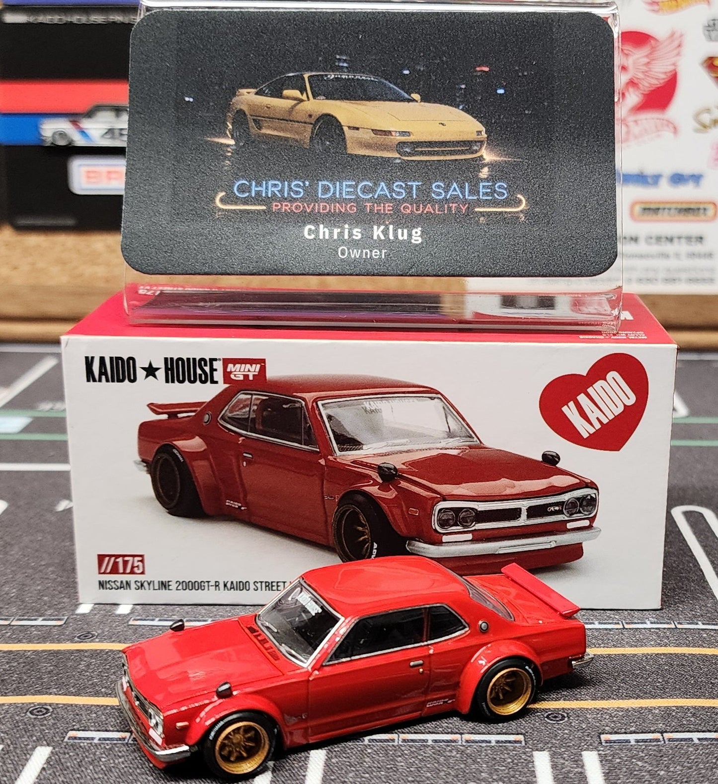 *OPENED* Kaido House x Mini GT 1:64 Nissan Skyline 2000GT-R (KPGC10) Kaido Street V1- Red