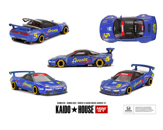 [Pre-Order] Kaido House x Mini GT Honda NSX Tamiya X Kaido House Avante V1- Blue