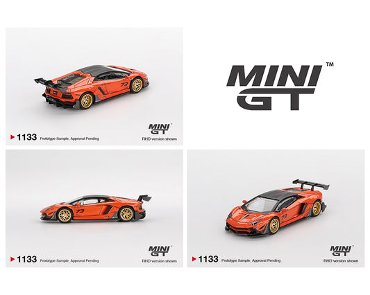 [Pre-Order] Mini GT 1:64 LB★WORKS Lamborghini Aventador – Orange – MDX 2025 Limited Edition