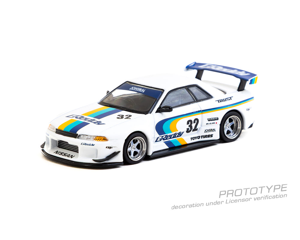 Tarmac Works 1:64 Nissan Skyline GT-R (R32) Widebody Jonsibal Designworks & Greddy Special Limited Edition -White – Mijo Exclusive