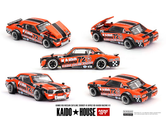 [Pre-Order] Kaido House x Mini GT 1:64 Nissan Skyline 2000GT-R (KPGC10) Kaido Racing V1 in Orange