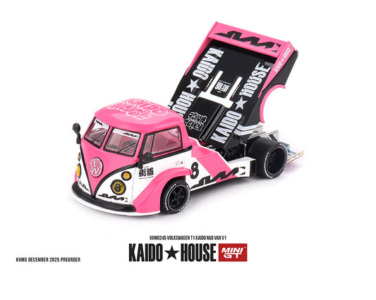 [Pre-Order] Kaido House x Mini GT Volkswagen T1 KAIDO RADVAN V1 – Pink