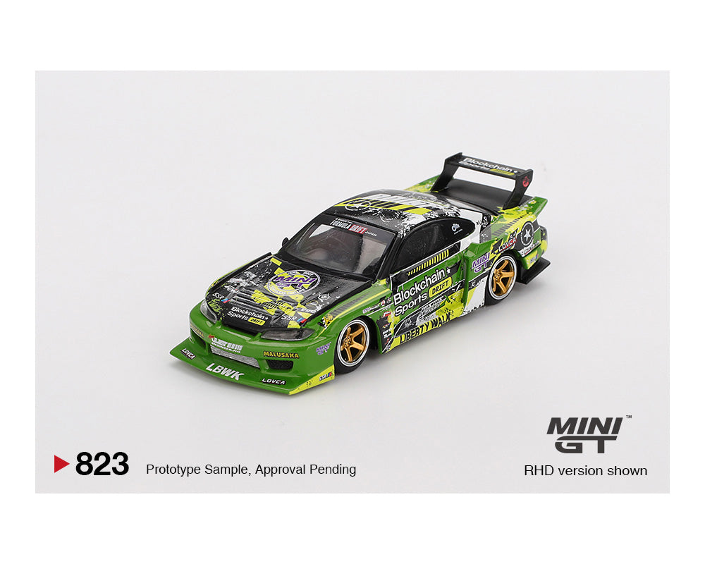 [Pre-Order] Mini GT 1:64 Nissan LB-Super Silhouette S15 SILVIA #555 V2 2024 – Green – Formula Drift Japan