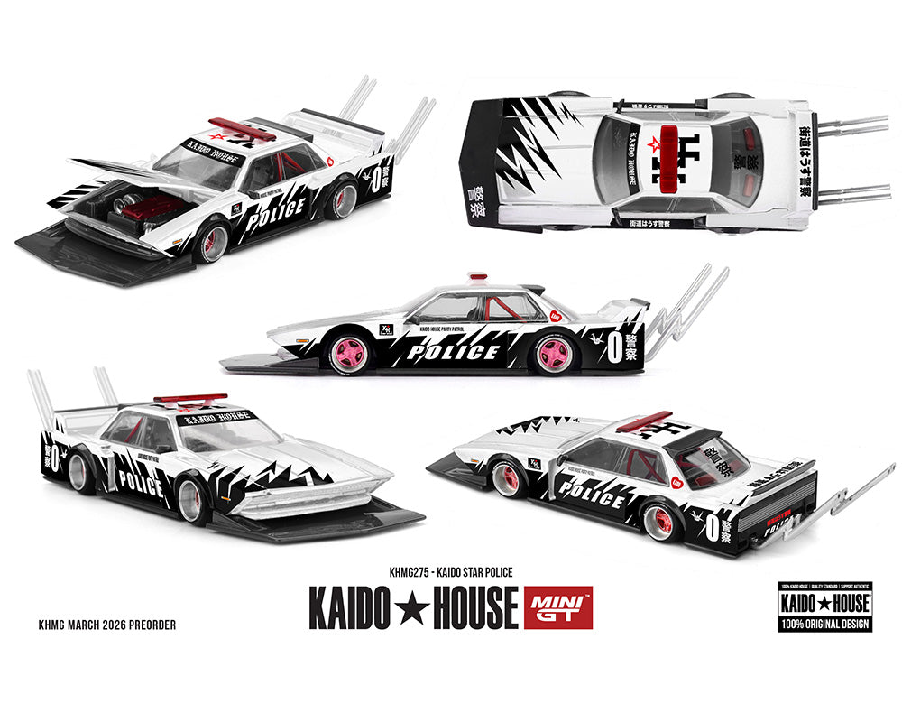 [Pre-Order] Kaido House x Mini GT 1:64 Kaido Star Police – White – Limited Edition