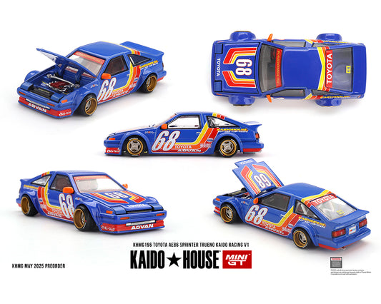 [Pre-Order] Kaido House x Mini GT 1:64 Toyota AE86 Sprinter Trueno Kaido Racing V1- Blue